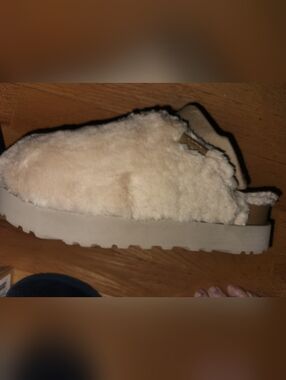 UGG Cream Faux Shearling Slip-On Mule